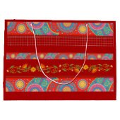 Grand Sac Cadeau Desi Wedding Style Deep Red Design (Dos)