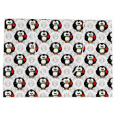 Grand Sac Cadeau Design de Motif de surface de pingouin mou Imprime (Dos)