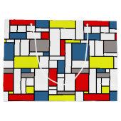 Grand Sac Cadeau Design de style mondrien (Dos)