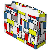 Grand Sac Cadeau Design de style mondrien (Dos Angle)