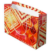 Grand Sac Cadeau Design moderne géométrique coloré Festif (Dos Angle)