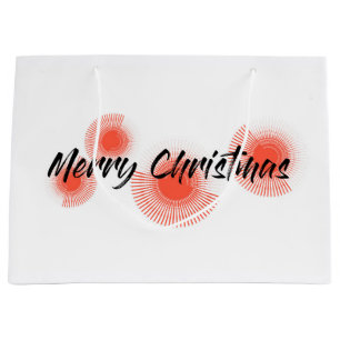 Grand Sac Cadeau Design moderne, joyeux, ludique "Joyeux Noël"