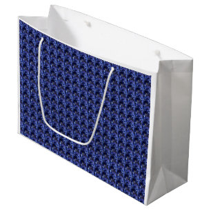 Grand Sac Cadeau Design Motif Blue Sapphire