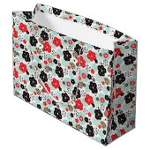 Grand Sac Cadeau Design motif japonais (Dos Angle)