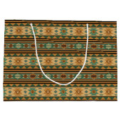 Grand Sac Cadeau Design Sud-Ouest Vert Tan Brown (Dos)