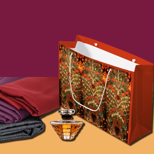 Grand Sac Cadeau Design textile indien antique