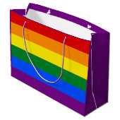 Grand Sac Cadeau Dessin à cordons LGBT (Dos Angle)