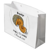 Grand Sac Cadeau dessin animé citrouille (Dos Angle)