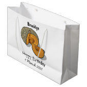 Grand Sac Cadeau dessin animé citrouille (Devant Angle)