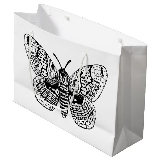 Grand Sac Cadeau Dessin Brahmin moth (Devant Angle)