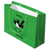 Grand Sac Cadeau Dessin de l'Australien Willie Wagtail (Devant Angle)