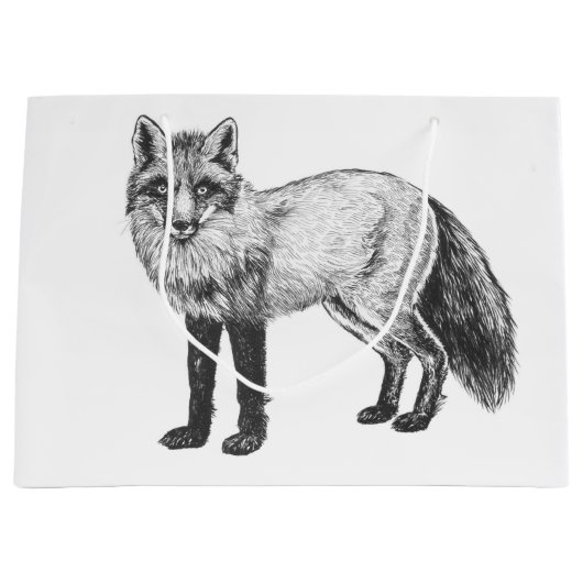 Grand Sac Cadeau Dessin Fox (Devant)