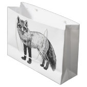 Grand Sac Cadeau Dessin Fox (Devant Angle)