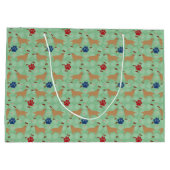 Grand Sac Cadeau Dessin Golden Retriever (Dos)