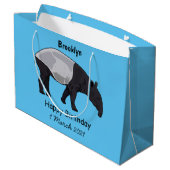 Grand Sac Cadeau Dessin sur Tapir (Dos Angle)