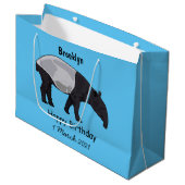 Grand Sac Cadeau Dessin sur Tapir (Devant Angle)