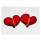 Grand Sac Cadeau deux coeurs amoureux (Dos)