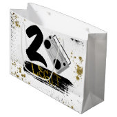 Grand Sac Cadeau Deux Legs pour quitter l'anniversaire (Devant Angle)