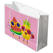 Grand Sac Cadeau Deux-ti Fruiti C'est des jumeaux (Devant Angle)