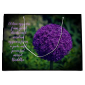 Grand Sac Cadeau Devis de motivation parfait violet Allium Allium (Devant)
