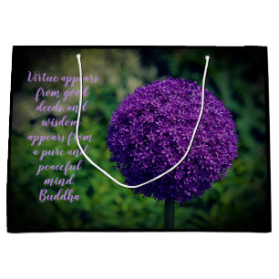 Grand Sac Cadeau Devis de motivation parfait violet Allium Allium