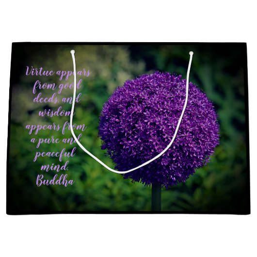 Grand Sac Cadeau Devis de motivation parfait violet Allium Allium (Devant)