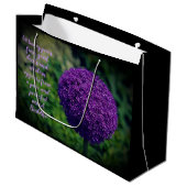 Grand Sac Cadeau Devis de motivation parfait violet Allium Allium (Devant Angle)