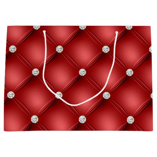 Grand Sac Cadeau Diamant rouge (Devant)