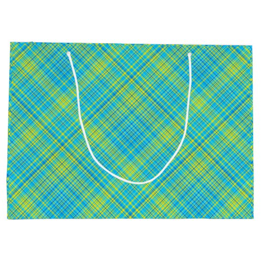 Grand Sac Cadeau Diamants brillants brillants - Coordination PLAID  (Dos)