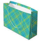 Grand Sac Cadeau Diamants brillants brillants - Coordination PLAID  (Dos Angle)