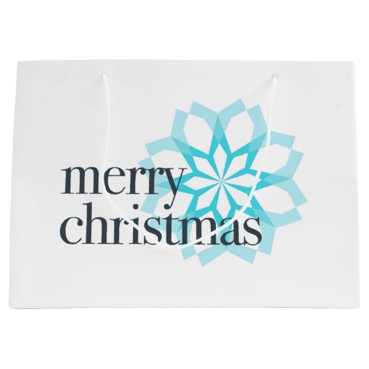 Grand Sac Cadeau Différent design classique de "Joyeux Noël" (Devant)