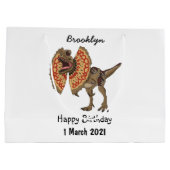 Grand Sac Cadeau Dilophosaurus dessin animé (Dos)