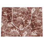 Grand Sac Cadeau Dino Dig brown (Devant)