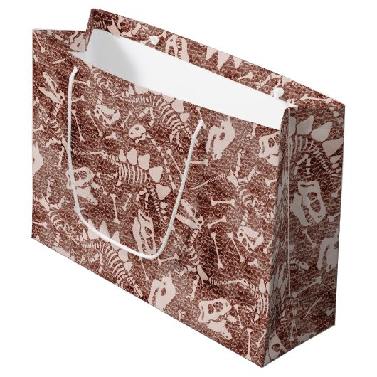 Grand Sac Cadeau Dino Dig brown (Devant Angle)