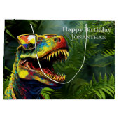 Grand Sac Cadeau Dino Jurassic Jungle enfants (Dos)