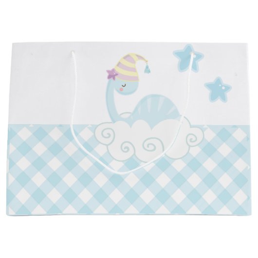 Grand Sac Cadeau Dinosaur Dormir (Devant)