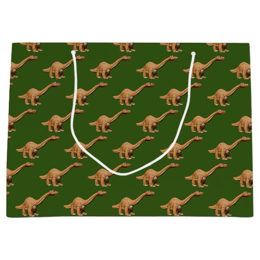 Grand Sac Cadeau Dinosaure Dessin de dessin Brontosaurus (Devant)