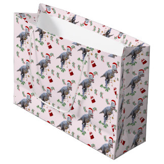Grand Sac Cadeau Dinosaure Papier à enveloppement de Noël Rouleau