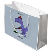 Grand Sac Cadeau Dinosaure retiré de Trex jouant au golf (Dos Angle)