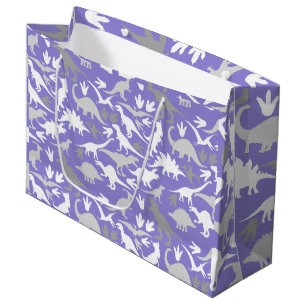 Grand Sac Cadeau Dinosaures motif 01A LPurple BG