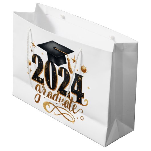 Grand Sac Cadeau Diplômé 2024 (Devant Angle)
