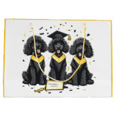 Grand Sac Cadeau Diplôme Chiens de caniche standard (Dos)