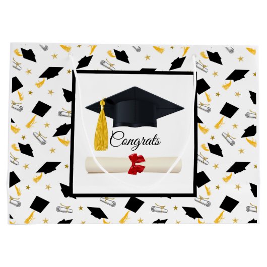 Grand Sac Cadeau Diplôme Congats (Dos)