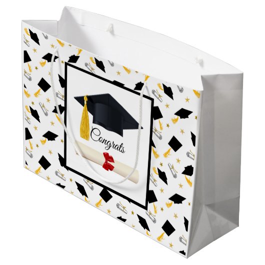 Grand Sac Cadeau Diplôme Congats (Dos Angle)