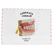 Grand Sac Cadeau Diplôme de l'école dentaire (Dos)