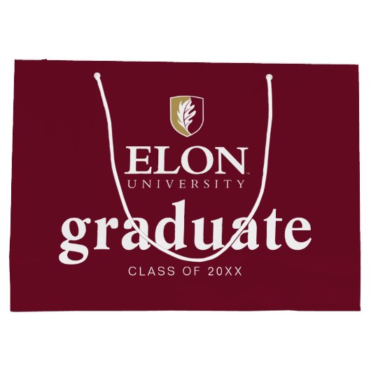 Grand Sac Cadeau Diplôme de l'Université Elon (Dos)