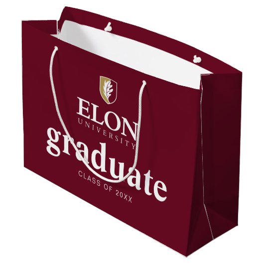 Grand Sac Cadeau Diplôme de l'Université Elon (Dos Angle)