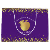 Grand Sac Cadeau Diplôme d'enseignement Purple Gold (Dos)