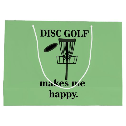 Grand Sac Cadeau Disk Golf me rend heureux Disk Golf (Dos)