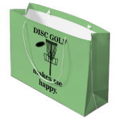 Grand Sac Cadeau Disk Golf me rend heureux Disk Golf (Dos Angle)